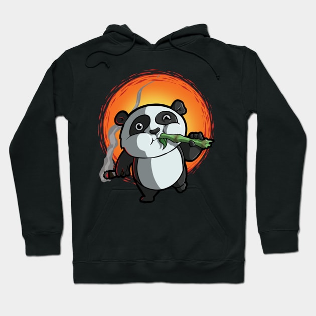 Smoking Panda Hoodie by TopStyleTrends